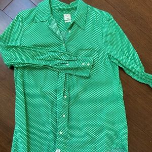 Women’s Green Gap Oxford Shirt